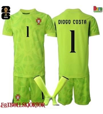 Portugal Diogo Costa #1 Målvakt Hemmakläder Barn VM 2026 Kortärmad (+ Korta byxor)